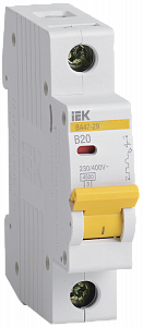 Автоматический выключатель IEK ВА47-29 20А 1п 4.5кА, B MVA20-1-020-B