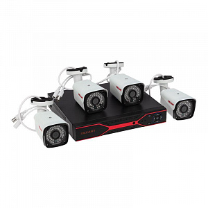 Комплект видеонаблюдения Rexant 4 наружные камеры AHD/2.0 Full HD 45-0520