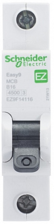Автоматический выключатель Schneider Electric Easy9 16А 1п 4.5кА, B