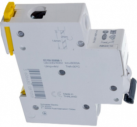 Автоматический выключатель Schneider Electric Acti 9 iK60N 10А 1п 6кА, C