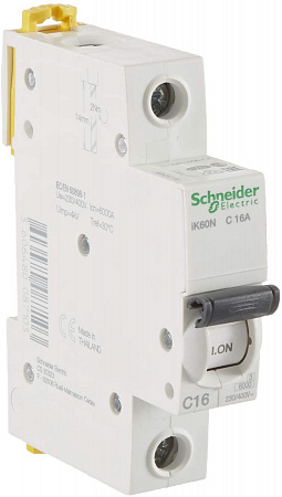 Автоматический выключатель Schneider Electric Acti 9 iK60N 16А 1п 6кА, C