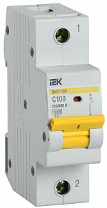 Автоматический выключатель IEK KARAT ВА47-150 100А 1п C, 15 кА MVA50-1-100-C