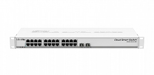 Коммутатор MikroTik 24x 10/100/1000 Ethernet, 2x SFP+ CSS326-24G-2S+RM