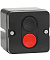 Пост управления Электротехник ПКЕ 212-2 У3 10А 660В 2 элемента черный и красный цилиндр накладной IP40