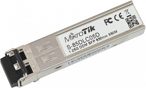 Трансивер Mikrotik SFP, 850nm, Dual LC, 550m, MM, DDM S-85DLC05D