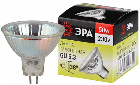Лампа галогенная GU5.3-JCDR (MR16) -50W-230V-Cl Эра