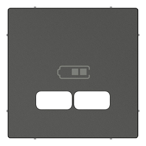 Накладка на розетку USB Schneider Electric Merten System M скрытый монтаж, антрацит MTN4367-0414