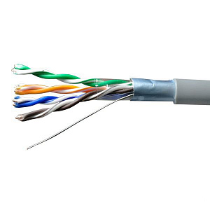 Кабель витая пара SUPRLAN Standard F/UTP 5E 4х2х24AWG PVC серый 01-1031-1