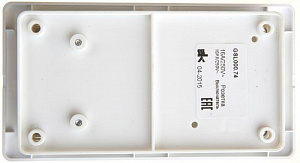 Блок скрытой установки Systeme Electric Glossa белый, выключатель 2-клавишный, розетка 1-местная защитные шторки с заземлением GSL000174