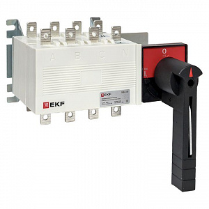 Рубильник-переключатель EKF PROxima PowerSwitch 4п 100А с рукояткой управления для прямой установки pscs-100-4