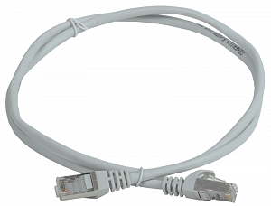 Патч-корд ITK F/UTP 5E 1м PVC, Серый PC01-C5EF-1M-G