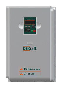 Преобразователь частоты DEKraft DEKV060-11/15кВт 3ф 380В с тормозным модулем DEKV060G011P015T4B