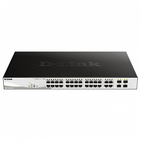 Коммутатор D-Link DGS-1210-28MP 24-PoE smart, 28P
