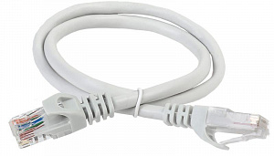 Патч-корд ITK U/UTP 5E 2м PVC, Серый PC01-C5EU-2M