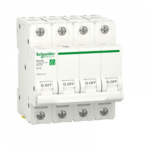 Автоматический выключатель Schneider Electric Resi9 16А 4п B, 6кА R9F02416