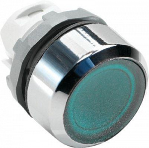Кнопка зеленая ABB MP1-21G с подсветкой без фиксации 1SFA611100R2102