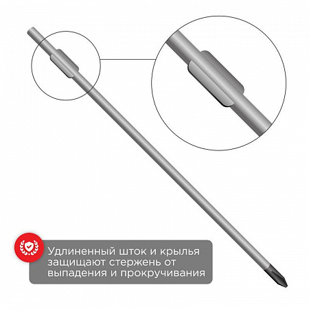 Отвертка шлицевая Rexant SL 5х100мм двухкомпонентная рукоятка