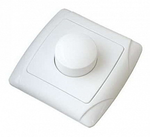 Светорегулятор поворотный Universal Маргарита 500 Вт, скрытый монтаж, белый М0101