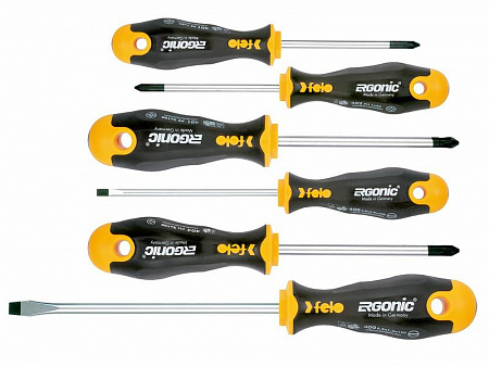 Набор отверток Felo 400 Ergonic в упаковке, 6 шт/уп.