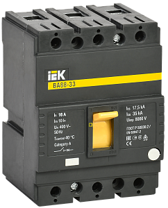 Автоматический выключатель IEK ВА88-33 3П 16А 35кА SVA20-3-0016