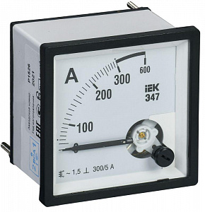 Амперметр IEK Э47 96х96мм 300/5А класс точности 1.5 IPA20-6-0300-E