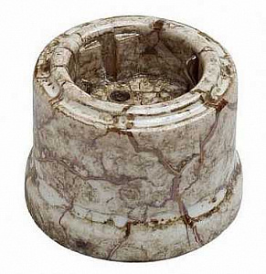 Розетка Bironi Лизетта керамика мрамор с заземлением B1-101-09
