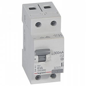 Выключатель дифференциального тока Legrand RX3 2П 63А 300мА тип AC 402034