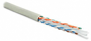 Кабель витая пара Hyperline U/UTP 6, 4х2х23AWG PVC UUTP4-C6-S23-IN-PVC-GY-305, серый 42047