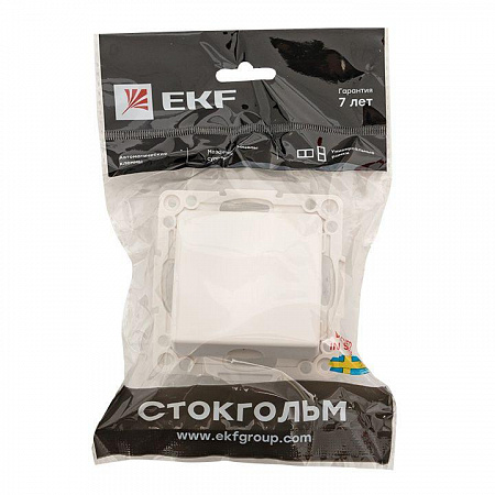 Вывод кабеля EKF PROxima Стокгольм механизм белый