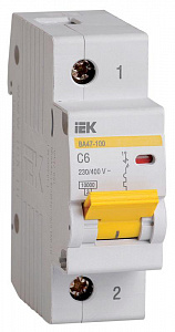 Автоматический выключатель IEK KARAT ВА47-100 6А 1п C, 10 кА MVA40-1-006-C