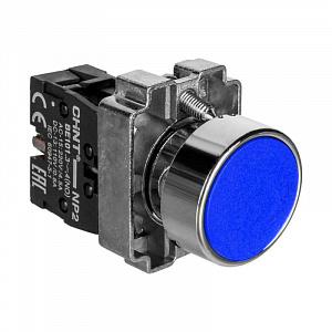 Кнопка управления CHINT NP2-BA61 без подсветки синяя 1НО IP40 574845