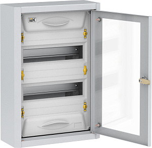 Корпус металлический IEK TITAN 5 ЩРн-24 прозрачная дверь IP31 УХЛ3 MKM16-N-024-31-Z-U
