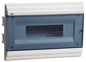 Щиток IEK ЩРв-П-12 12М, встраиваемый, белый, прозрачная дверь MKP82-V-12-41-10