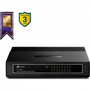 Коммутатор TP-Link TL-SF1016 неуправляемый, 16P TL-SF1016