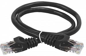 Патч-корд ITK U/UTP 5E 3м PVC, Черный PC09-C5EU-3M