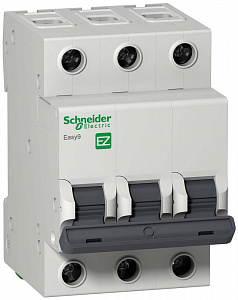 Автоматический выключатель Schneider Electric Easy9 63А 3п C, 4.5кА EZ9F34363