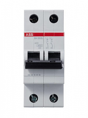 Автоматический выключатель ABB SH202L 25А 2п 4.5кА, C, SH202L-C25