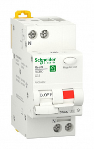 Дифференциальный автоматический выключатель Schneider Electric Resi9 1П+N 32А 30мА, тип A, 6кА, C R9D55632