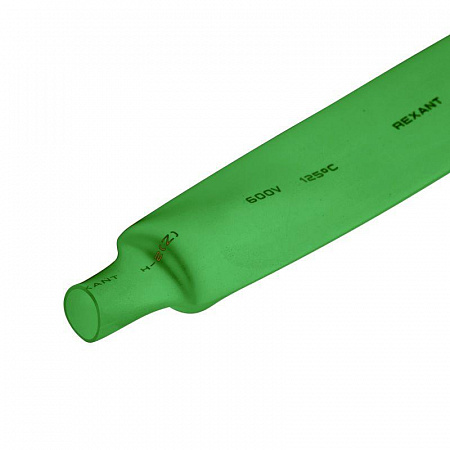 Термоусаживаемая трубка Rexant 20,0/10,0 мм, зеленая, 1м