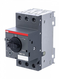 Автоматический выключатель защиты двигателя ABB MS116-0.63 50кА 1SAM250000R1004
