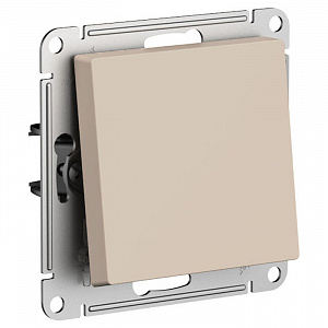 Выключатель 1-клавишный Systeme Electric AtlasDesign скрытый монтаж, песочный ATN001211