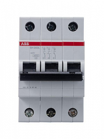 Автоматический выключатель ABB SH203L 6А 3п 4.5кА, C, SH203L-C6