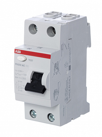 Выключатель дифференциального тока ABB FH202 2П 63А 30мА тип AC, FH202 AC-63/0.03