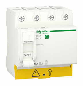Выключатель дифференциального тока Schneider Electric Resi9 4П 25А 30мА тип A R9R61425