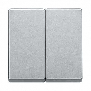 Клавиша двойная Schneider Electric Merten SM скрытый монтаж, алюминий MTN433560