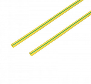 Термоусаживаемая трубка Rexant 25,0/12,5 мм, желто-зеленая, 1м 22-5007