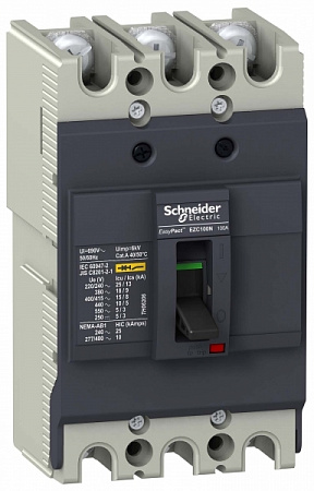 Автоматический выключатель Schneider Electric EasyPact EZC100N 3п 60А 3т, 18кА
