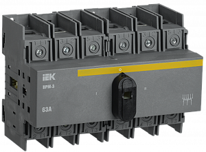 Выключатель-разъединитель IEK ВРМ-3 63А 3П модульный MVR30-3-063