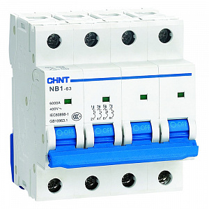 Автоматический выключатель CHINT NB1-63 50А 4п 6кА, C 179750