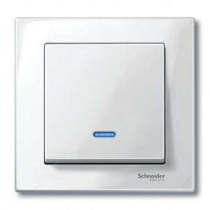 Клавиша с линзой Schneider Electric Merten SM скрытый монтаж, полярно-белый MTN436019